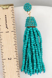 Seed Bead Tassel Dangling Earrings