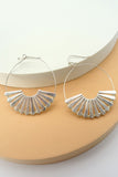 Fan Wire Hoop Earrings