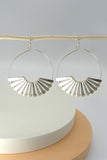 Fan Wire Hoop Earrings