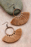 Boho Fan Shaped Tassel Earrings - More Colors