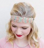 Minty Peach Headband