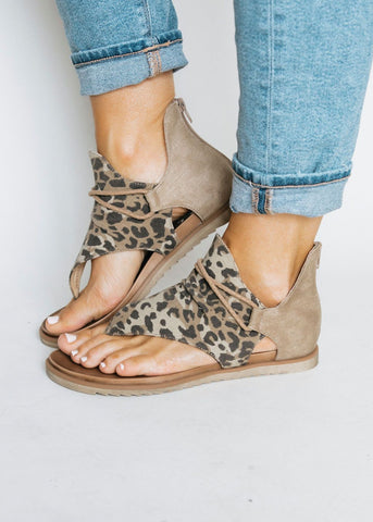 Leopard Print Gladiator Sandal