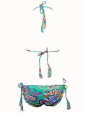 Paisley Ruffled Bottom Bikini