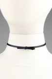 Ribbon Bow Leather Choker