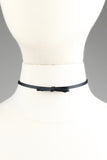 Ribbon Bow Leather Choker