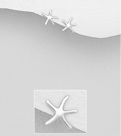 Sterling Silver Starfish Post Earrings