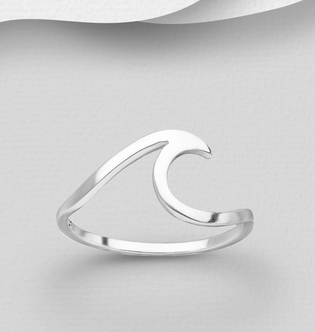 Sterling Silver Wave Ring