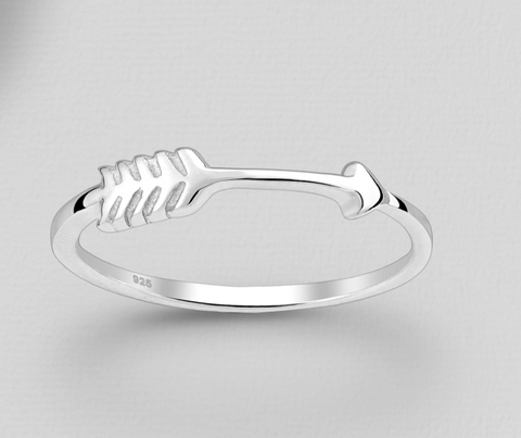 Sterling Silver Arrow Band Ring