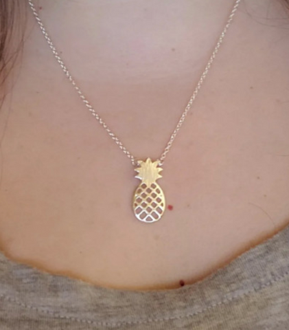 Hollow Pineapple Pendant Necklace