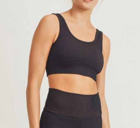 Ribbed Dry Brush Seamless Sports Bra