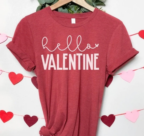 Hello Valentine Graphic Tee