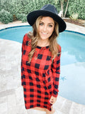 Plaid Long Sleeve Dress