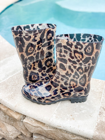 Leopard Rain Boots