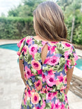 Flutter Sleeve Floral Romper