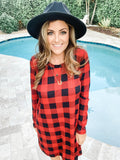 Plaid Long Sleeve Dress